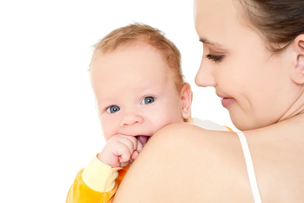 Mãe feliz com bebê — Fotografia de Stock