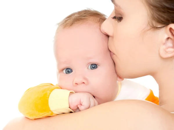 Mãe feliz com bebê — Fotografia de Stock