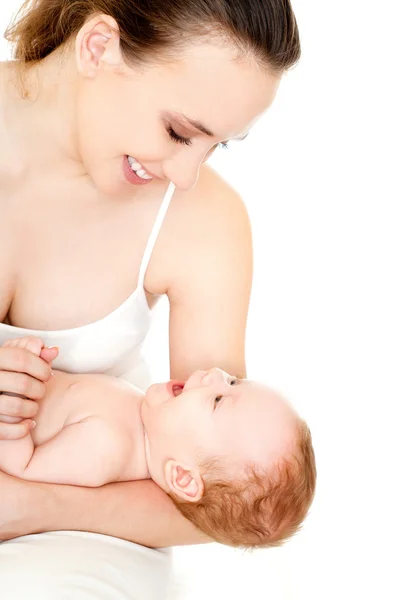 Madre feliz con el bebé — Foto de Stock