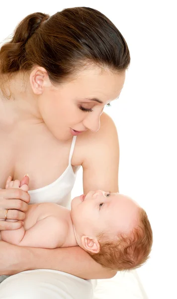 Mãe feliz com bebê — Fotografia de Stock