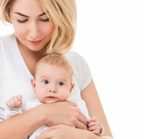 Mãe Bebê Brincando Sorrindo Família Feliz — Fotografia de Stock