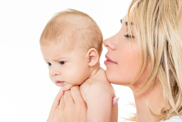 Moeder Baby Spelen Lachen Gelukkige Familie — Stockfoto