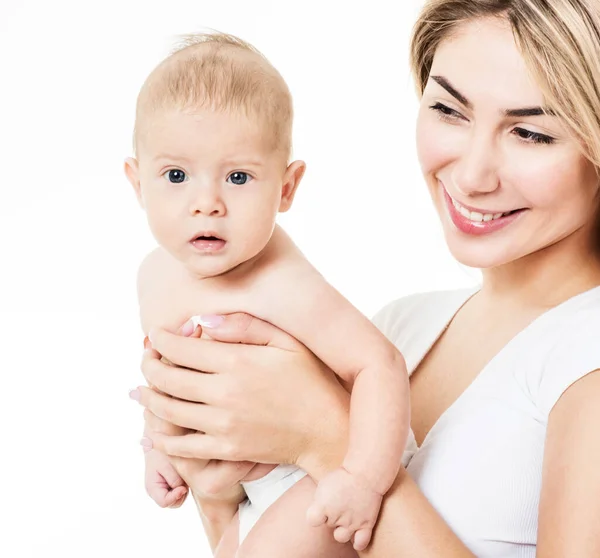 Mãe Bebê Brincando Sorrindo Família Feliz — Fotografia de Stock