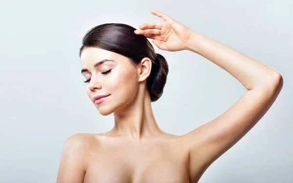 Young Beautiful Woman Perfect Skin Armpit Care — Stock Photo, Image