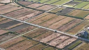 Tarım arazileri ve kırsal arazilerin havadan görünüşü