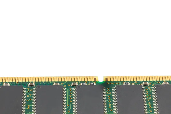 Memoria ram aislado fondo blanco detalle — Foto de Stock