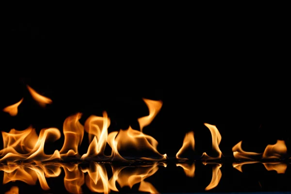 Flăcări Arzând Detalii Fierbinți Artă Izolată — Fotografie, imagine de stoc