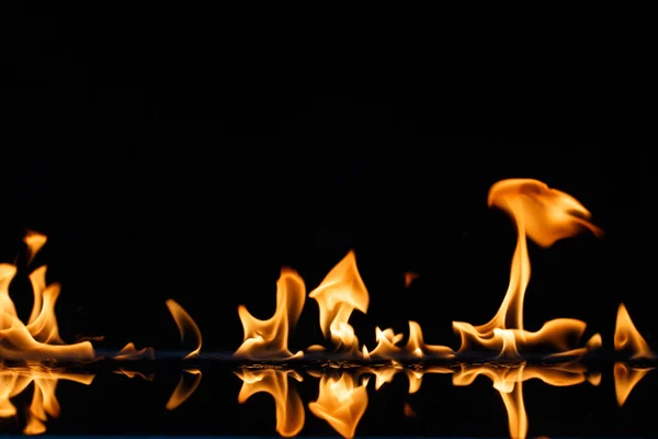 Flamme Brennend Heiß Detail Isoliert Hintergrund — Stockfoto