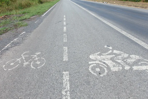 Straße Fahrrad Motorrad Detail Schild — Stockfoto