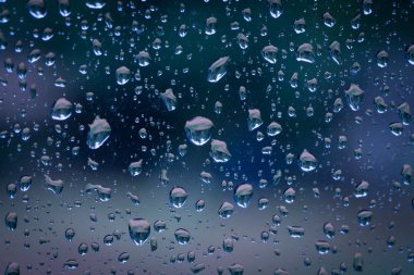Yağmur damlaları cam detay üzerinde arka plan doku