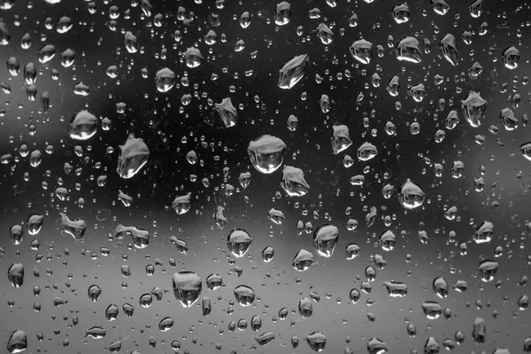 玻璃上的雨滴细节纹理艺术 — 图库照片
