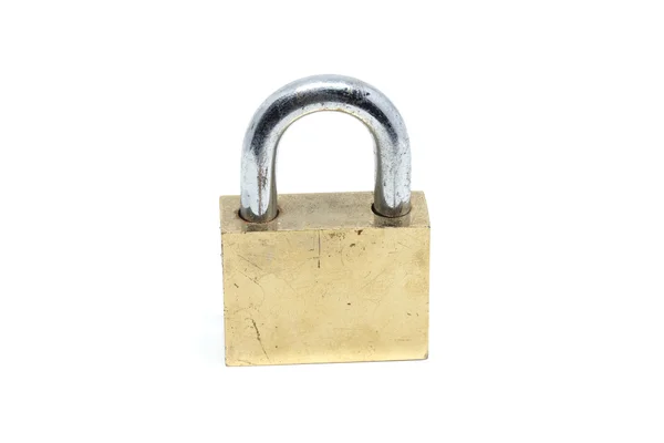 Lock Fehér Háttér Vértes Számlarészletek Objektum — Stock Fotó