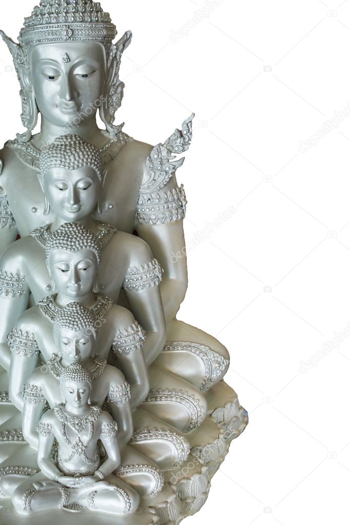 Buddha statue White background detail 