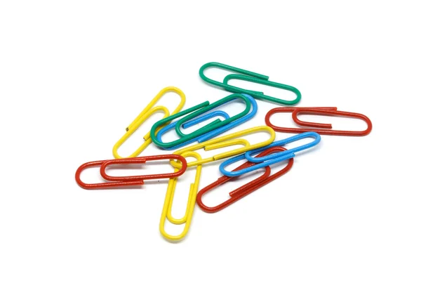 Paperclip Witte Achtergrond Detail Object — Stockfoto