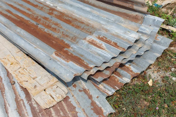 Galvanized Sheet Closeup Detail — Stock Photo, Image