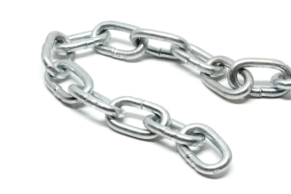 Chains White Background Closeup Detail — Stock Photo, Image