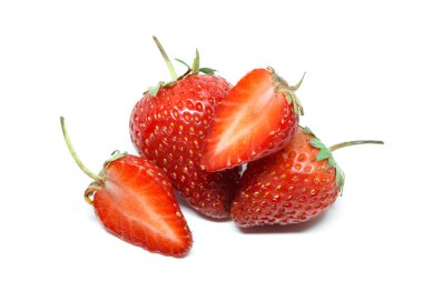 Çilek Çilek beyaz arka plan