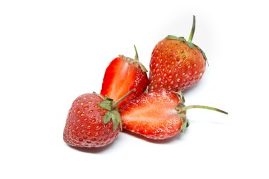 Çilek Çilek beyaz arka plan