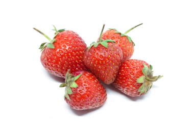 Beyaz arka plan detay meyve çilek Çilek