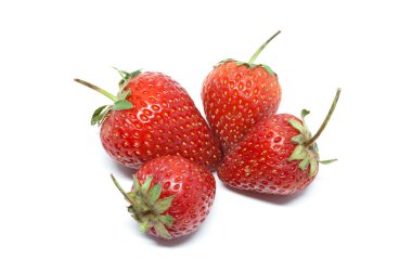 Beyaz arka plan detay meyve çilek Çilek