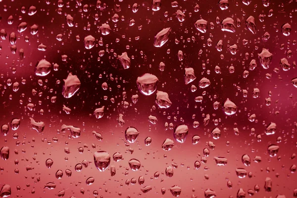 Gotas de chuva em vidro — Fotografia de Stock