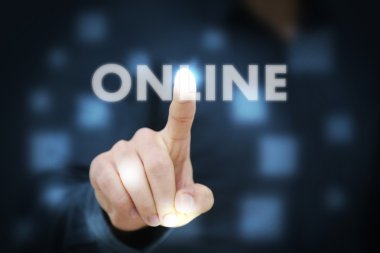 Online dokunmadan işadamı el
