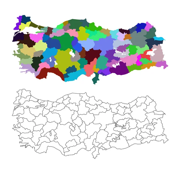 Map of Turkey — Stock Vector