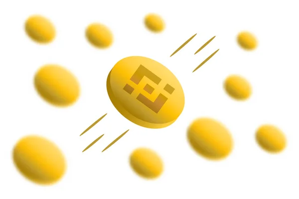 Gauss bulanık efektli Binance para kripto para arkaplanı