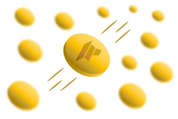 Dao yapımcısı, Gauss bulanık efektli kripto para arkaplanı