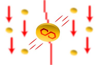 Matic Fall. Gauss etkisi arka planında kırmızı ok var. Matematik piyasası çöktü. Kırmızı çizelge aşağı