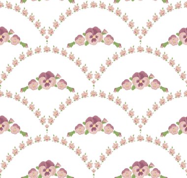 Sorunsuz imkanı desen güzel Hercai Menekşe çiçek, beyaz arka plan, pembe çiçek süsleme