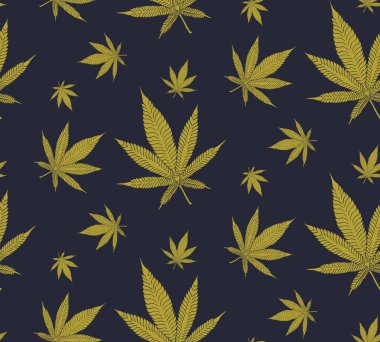 Esrar yaprakları seamless modeli