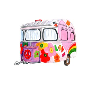 camper trailer free vector eps, cdr, ai, svg vector illustration