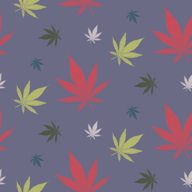 Esrar yaprakları seamless modeli