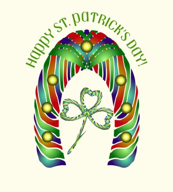 Striped Ribbon Style Shamrock