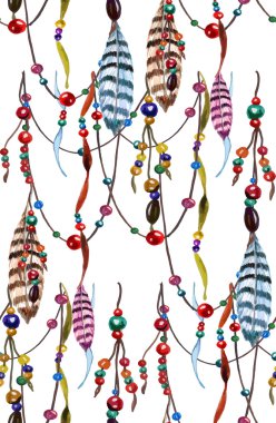 Tüyler ve boncuk desen.