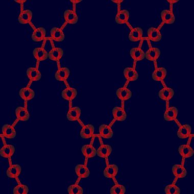 Red chain pattern.