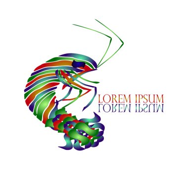 Karides logo vektör tasarım şablonu