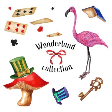 Alice In Wonderland vintage collection clipart
