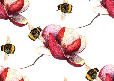 Manolya ve Bumblebees desen