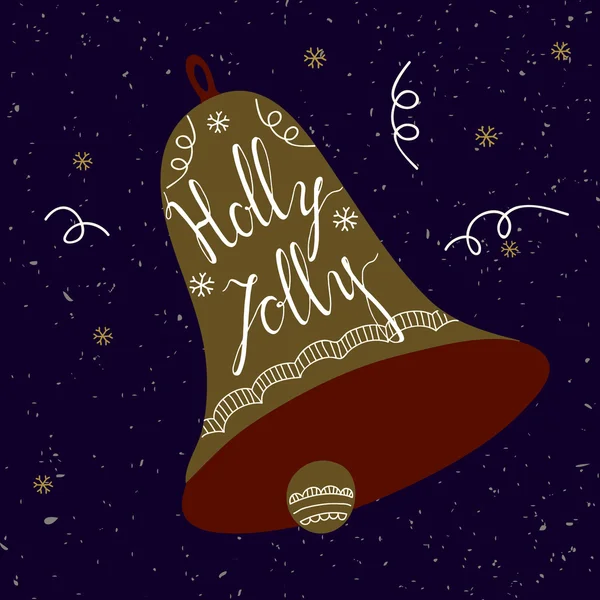 Cartão Holly Jolly . —  Vetores de Stock