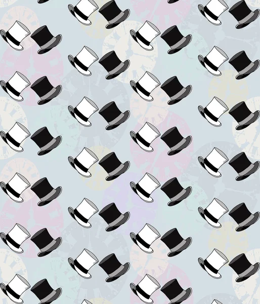 Seamless Hats Pattern — Stock Vector