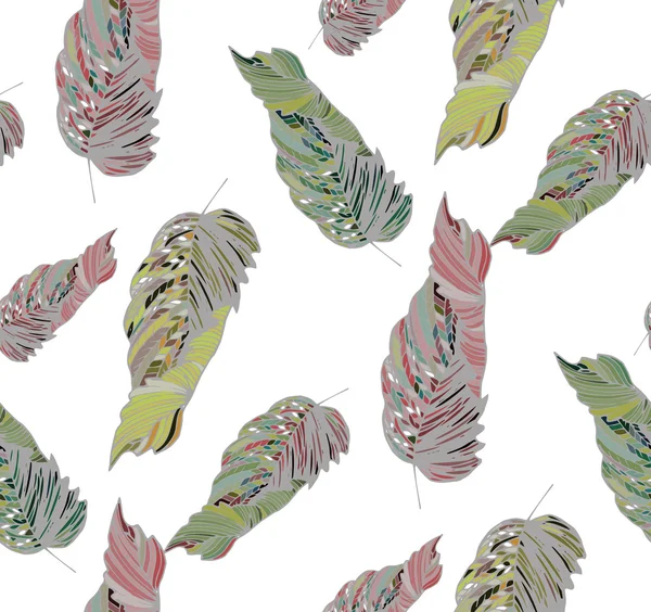 Leaves pastel pattern2. — Stockový vektor