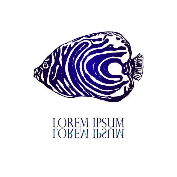 Fish Logo template — Stock Vector