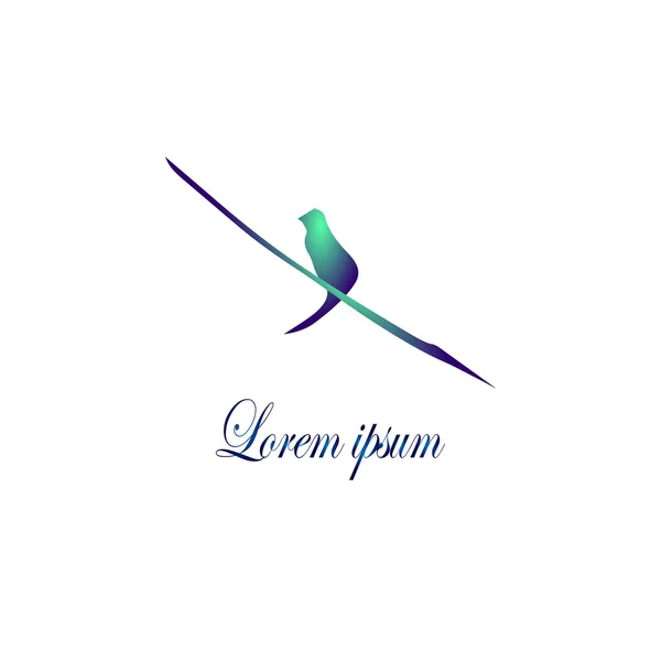Logo silhouette oiseau — Image vectorielle