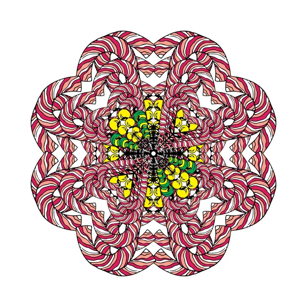 Mandala styl lásky koncept květ — Stockový vektor