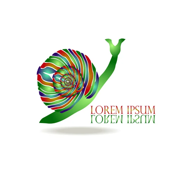 Conception vectorielle du logo de l'escargot — Image vectorielle
