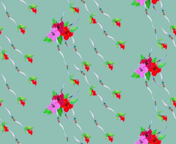 Aquarela flor de hibisco —  Vetores de Stock