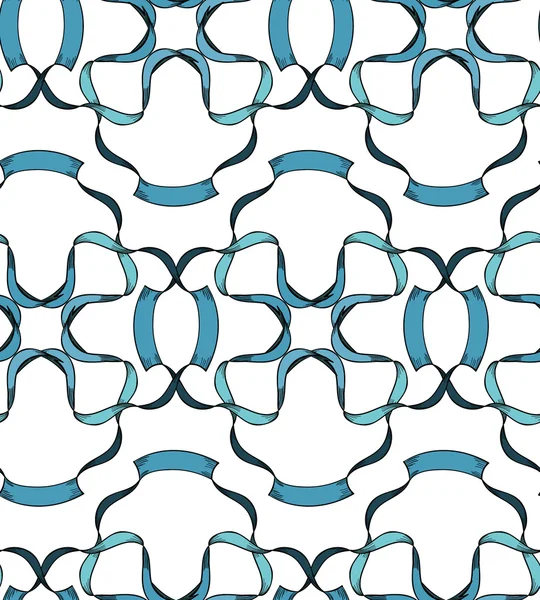 Ribbon blue pattern. — Stock Vector