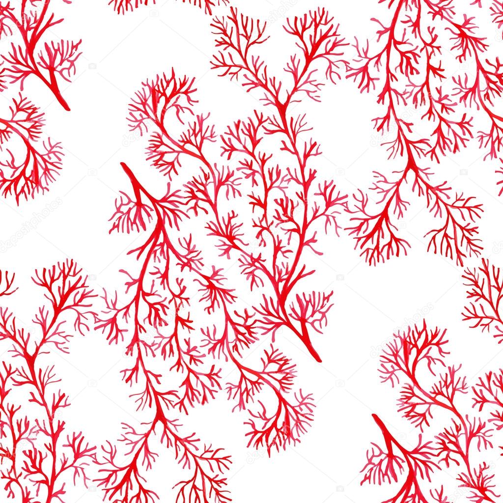 Red Coral Pattern. Stock Vector Image by ©kois00kois 107640416